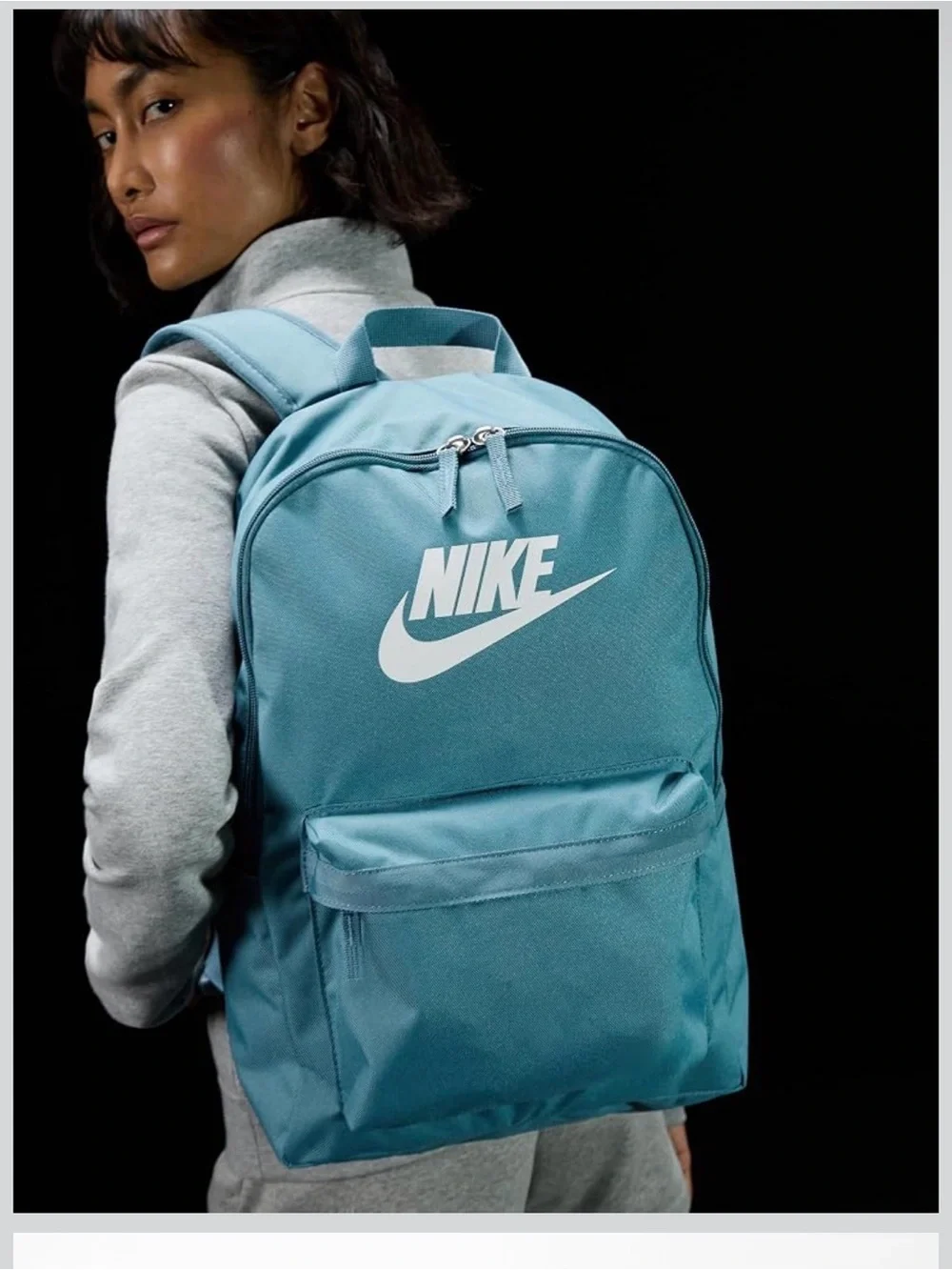 Nike Heritage Backpack Light Blue/Teal Classic Logo Swoosh